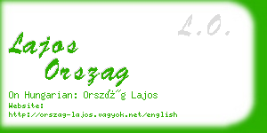 lajos orszag business card